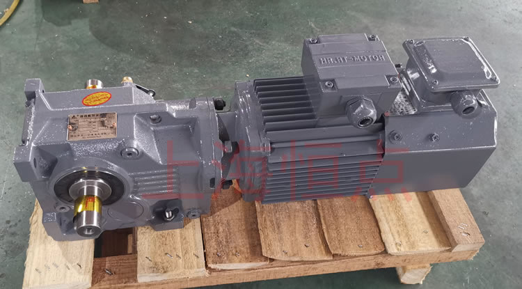 K37系列減速機輸入配變頻電機，輸出雙軸A+B 實物照片