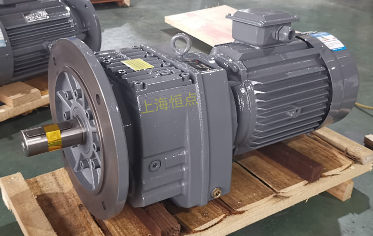 RF87減速機，立式安裝，輸入配電機，實物照片如下