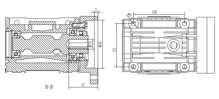 RV063-110X110-95-130-19外形安裝尺寸圖2